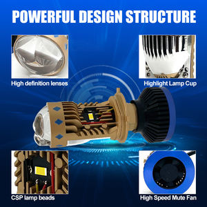 Carolyn หลอดไฟหน้า LED H4ลำแสงสูงต่ำ, C-T8ไฟ LED H4โคมไฟ LED H4โคมไฟเลเซอร์ LED 55วัตต์ H4เลเซอร์ LED 12V - Product Image 3