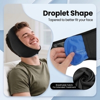 Compresse Chaude et Froide Ajustable Personnalisée pour Soulager les Douleurs de la Mâchoire, de la Tête, du Menton et du Visage (Dents de Sagesse et ATM) - Compresse de Glace en Polyester et Coton