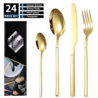 Prix d'usine – Ensemble de couverts en acier inoxydable Knight 24 pièces – Vaisselle en gros pour mariages, hôtels et promotions – Vente en gros