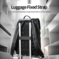Sac à dos trolley de luxe en cuir véritable pour ordinateur portable 15,6 pouces, personnalisable, pour homme, décontracté, de la marque BOPAI, vente en gros