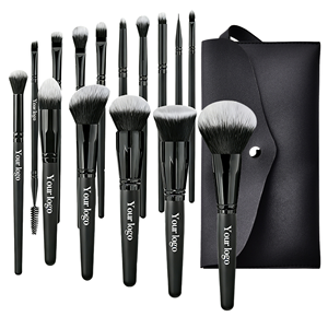 Set de 15 Brochas de Maquillaje Profesionales con Cerdas Sintéticas Suaves para Base, Sombra de Ojos, Difuminado y Contorno - Product Image 1
