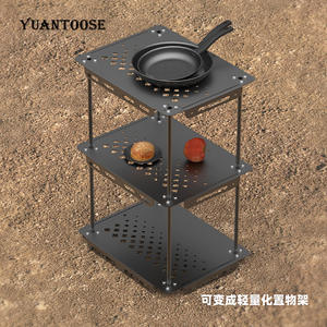 Mesa Plegable para Exteriores Yuantoose, Cuadrada, de Aleación de Aluminio, Portátil, Altura Ajustable, para Camping, Picnic, Barbacoa, Viajes por Carretera - Product Image 2