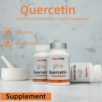 Capsules de poudre de quercétine directement de l'usine, comprimés de bromélaïne, extrait naturel de quercétine avec bromélaïne, complément alimentaire