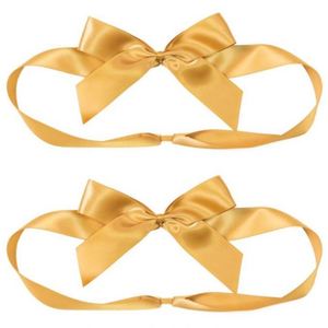 Ruban extensible brillant en satin avec nœud réglable pour mariage, événement, fête, emballage de boîte cadeau, logo personnalisé, livraison en 10-15 jours, 100 pièces/sac, direct usine - Product Image 4