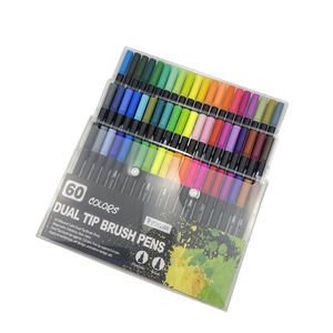 Marqueur artistique double pointe flexible aux couleurs uniques, stylo à pointe pinceau pour lignes fines, stylo pinceau aquarelle - Product Image 4