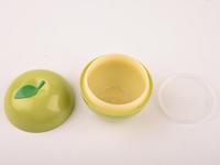 Custom 90Ml Geel Lege Pp Kleine Cosmetische Crème Container 90G Apple Fruit Vorm Kleine Jar Plastic Cosmetische Jar