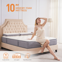 Matelas King Size Diglant pour Lit Double, Gel Latex Naturel Mousse à Mémoire, Ressorts Ensachés Roulés, Matelas en Boîte
