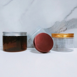 Empty 50 100 200 300 500 Ml Frosted <b>Plastic</b> Pet Cosmetic Hair Gel Cream Body Butter Scrub Container Black Cosmetic <b>Jars</b> - Product Image 5