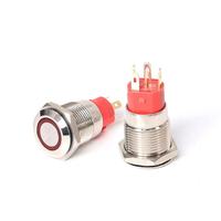 Interruptor de Botón Pulsador Momentáneo de 12 mm, 3 V |   Mini Interruptor de Botón Metálico a Prueba de Agua IP67 para Equipos de Control Industrial de Precisión