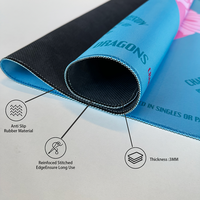 Tapis de jeu de Mahjong épaissi, avec base en caoutchouc antidérapante, pliable, réduction du bruit, pour jeu de tuiles de Mahjong américain et jeux de cartes