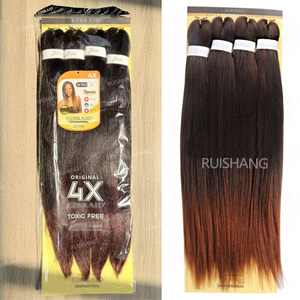 Extensions de cheveux synthétiques pré-étirés 4X 52 pouces personnalisés <span class=keywords><strong>Expression</strong></span> africaine Tresse facile Cheveux au crochet résistants à la chaleur - Product Image 5