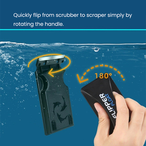 Flipper Nano/<span class=keywords><strong>Standard</strong></span>/Max Flotteur Verre Acrylique <span class=keywords><strong>Fish</strong></span> <span class=keywords><strong>Tank</strong></span> 2 en 1 Aimant Aquarium Algues Nettoyant Épurateur et Grattoir - Product Image 5