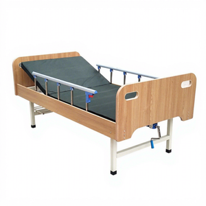 Cama de enfermería de madera KS con manivela doble manual y barandilla para el cuidado de ancianos en el hogar - Product Image 3