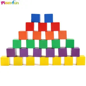 2021 FunnyおもちゃChildren 25ミリメートルWooden Cube Educational Blocks Set Toy Building BlockためKids