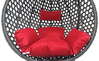 Best-seller Chaises Egg en rotin imperméable pour salon Chaise balançoire suspendue noire avec support en métal