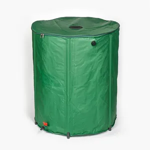 100 gallon pvc soild portable rain barrel water collector tank for rainwater