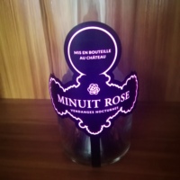 Étiquettes de bouteille de vin EL haute luminosité, design personnalisé, étiquettes en plastique pour les célébrations de Noël et de la Saint-Valentin, sans chaleur
