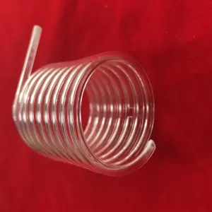 Tube en spirale en verre quartz transparent pour four à muffins, personnalisé, livraison gratuite