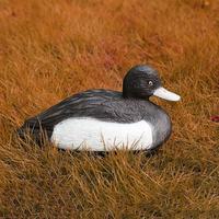 Décoy de canard à col rond en plastique noir et blanc, decoy de chasse artificiel en PE pas cher pour la décoration de jardin