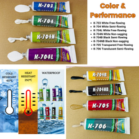 Scellant en silicone RTV monocomposant blanc K-704, résistant à la chaleur et étanche, colle d'étanchéité isolante, 45g, compatible OEM