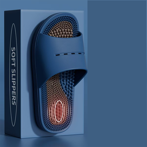 Nouveauté Pantoufles de massage antidérapantes en PVC pour hommes et femmes avec semelles d'acupuncture pour la maison pour les saisons été, hiver, automne - Product Image 5