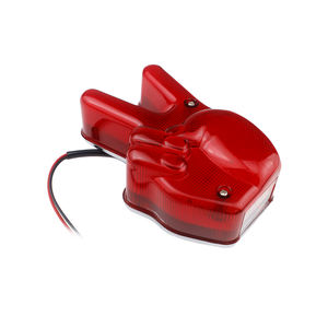 Vintage <span class=keywords><strong>Cafe</strong></span> Racer motocicleta mano Victoria 12V LED luz roja lámpara de freno señal de la paz luz trasera para Harley Chopper Bobber Scrambler - Product Image 6