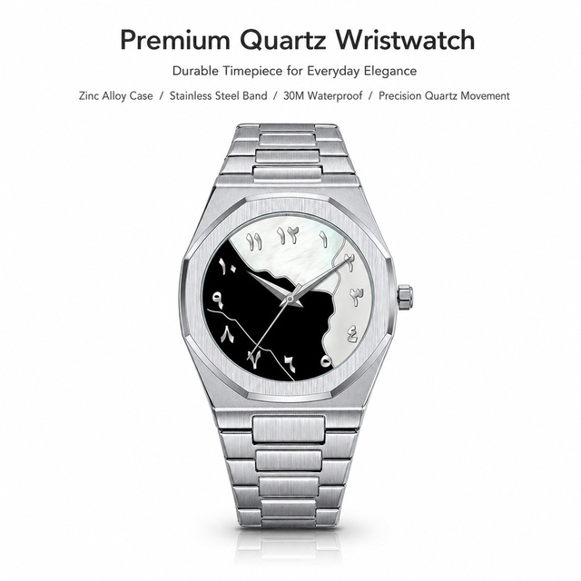 Wholesale Stainless Steel Band Watch Luxury Men's Quartz Watches with High Quality Custom Logo Men Minimalist Arabic Dial Watch