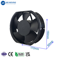 Ventilateur axial de refroidissement EC AM17250HEC 172*150*50mm 110V 220V à haut débit d'air et à économie d'énergie pour armoire serveur OEM