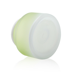 Tarro de crema cosmética de plástico blanco y verde con logotipo personalizado, 50g, <span class=keywords><strong>mantequilla</strong></span> corporal esmerilada, cara recta - Product Image 6