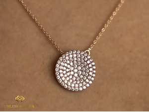 Elegante Collar de Diamantes de Oro Sólido, Delicado Collar Minimalista con Diamantes Cultivados en Laboratorio, Collar en Capas para Novias y Aniversarios - Product Image 3