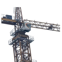 Grue à tour Zoomlion d'occasion QTZ80 (6012) Capacité de charge 6t Moteur de levage 55kW Haute efficacité Longueur de flèche 60m pour levage en construction