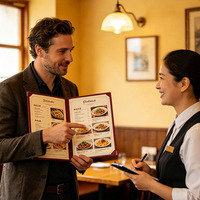 Porte-menu en cuir véritable avec logo personnalisé en relief pour hôtel, restaurant, café, bar, traiteur, mariage, banquet, événement, format A4, faible MOQ