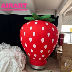 <span class=keywords><strong>Magasin</strong></span> de fruits ouvert avec fraise gonflable, <span class=keywords><strong>ballon</strong></span> de fraise gonflable LED pour l'affichage - Product Image 1