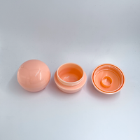 Pots en plastique brillants en forme de boule 30G 50G en PP, contenants vides pour crème visage et crème contour des yeux, à bords ronds