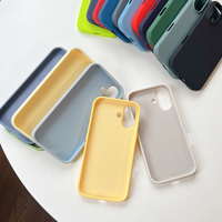 Coque de téléphone couleur unie en Silicone liquide pour iPhone 16 Pro max 16 Plus 16 Pro 15 14 13 12 11
