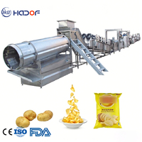 Automatische voedselverwerkingsapparatuur groente fruit complete aardappelchips productielijn mixer friteuse 500-3000kg/u capaciteit