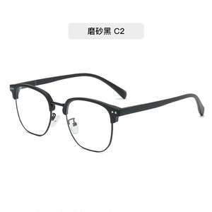 Montures de lunettes rectangulaires semi-cerclées, verres en résine, légers, anti-UV, unisexes, correction de la vue C6 - Product Image 2