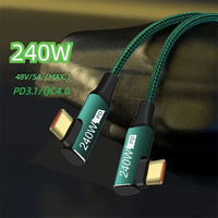 5A Schnelllade-USB-C-Kabel Nylon geflochtenes 240-W-PD-Kabel Typ C zu USB C Schnelllade-Datenkabel für Telefon