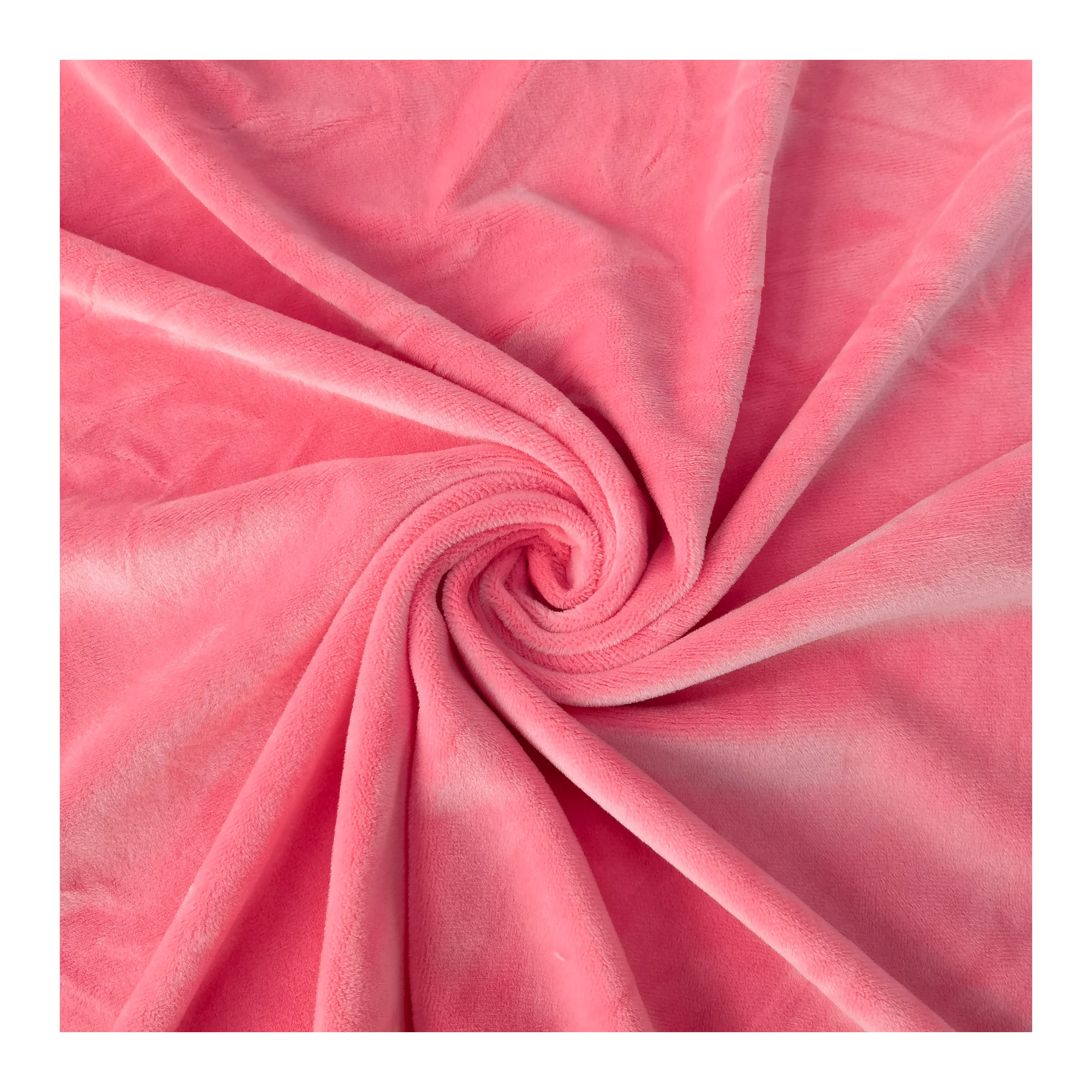 Tissu en velours de haute qualité 175-280gsm Tissu en peluche super doux extensible rose pour peluches