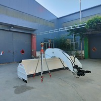Niveleuse hydraulique robuste en acier Runtu pour l'agriculture, contrôlée par satellite/émetteur laser