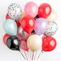 Lot de ballons en latex de 12 pouces de couleurs mélangées, ballons transparents remplis de confettis, kit de ballons pour décoration de fête d'anniversaire, de mariage ou de la Saint-Valentin