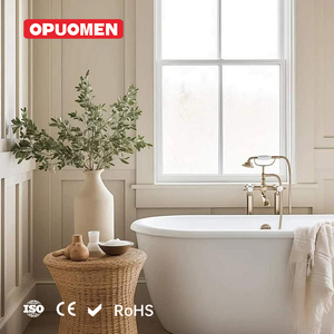 Ventanas Francesas Modernas de <span class=keywords><strong>PVC</strong></span> con Protección Contra Huracanes, Ventanas Abatibles Horizontales de Vinilo con Aislamiento Térmico para Dormitorio - Product Image 2
