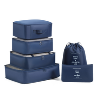 Organisateurs de bagages haut de gamme 6 pièces Ensemble de cubes d'emballage de compression Essentiels de voyage