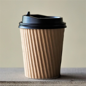 แก้วกาแฟกระดาษคราฟท์สองชั้น P&M เป็นมิตรกับสิ่งแวดล้อม ย่อยสลายได้ พร้อมฝาปิด กันน้ำ ทนทาน สำหรับไวน์และกาแฟ จำหน่ายจำนวนมาก - Product Image 6