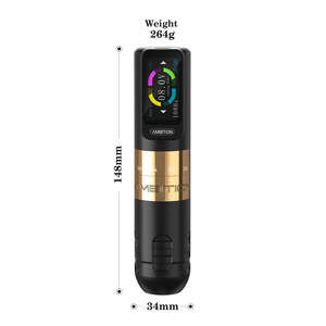 Kit de Máquina de Tatuar Inalámbrica con Pluma de 2.2-4.2mm de Recorrido, Batería Dual y Pistola de Tatuar de Varilla Recta para Arte Corporal - Product Image 3