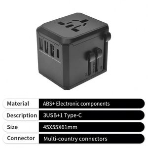 <b>Universal</b> Multi <b>Plug</b> Adapter US to EU Multi Socket International USB Type C Travel Power Adapter for Home - Product Image 2