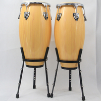 Factory Outlet Conga Drum Percussion Latin Percussion Solid Wood Tambourine Africa Style Conga Drums 10 Inch Solid Wood Version