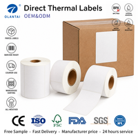 Étiquettes thermiques fournisseur 4x6 en rouleau, vierges, imperméables, autocollantes pour l'expédition, pour entreprises logistiques