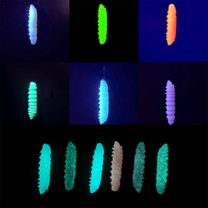 Señuelos blandos flotantes de imitación de lombriz con aroma a <span class=keywords><strong>queso</strong></span>, que brillan en la oscuridad con UV, para pesca de trucha <span class=keywords><strong>y</strong></span> carpa. - Product Image 3