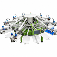 Nouvelle machine d'impression sérigraphique automatique MAJOHN à 10 couleurs et 22 stations, imprimante textile carrousel avec 10 sécheurs rapides pour T-shirts